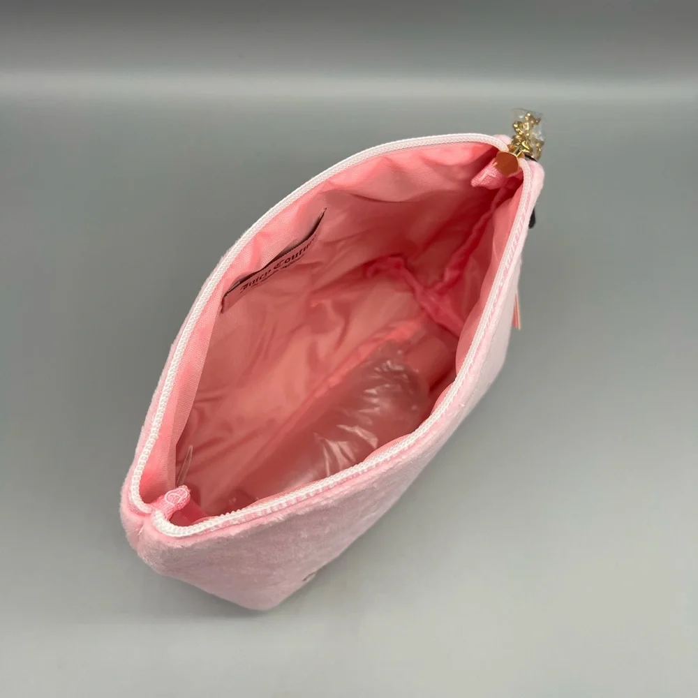 Juicy couture pink velour cosmetics bag